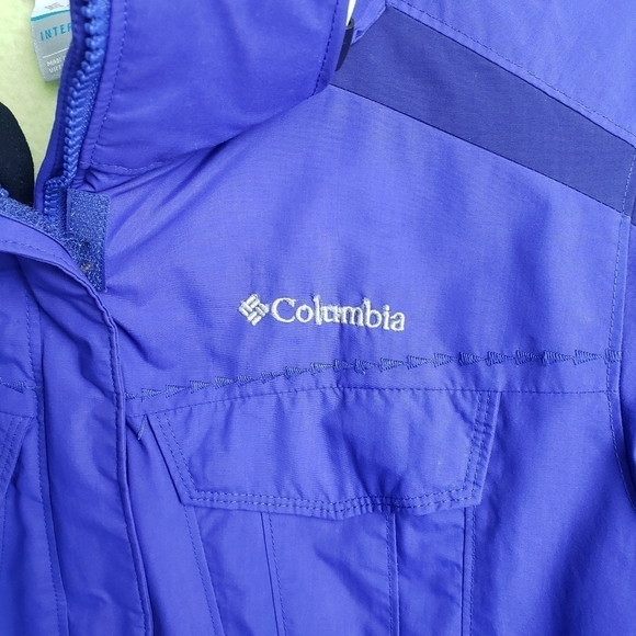 Columbia 3 in 1 Purple/Lime Green Interchangeable Coat with Detachable Hood Sz M - Picture 13 of 16